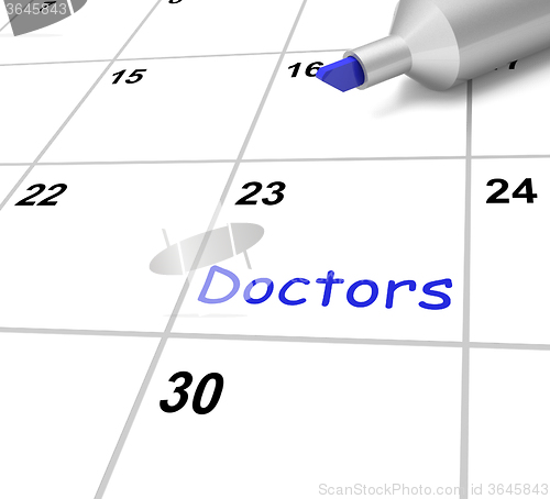 Image of Doctors Calendar Means Medical Checkup And Health Advice