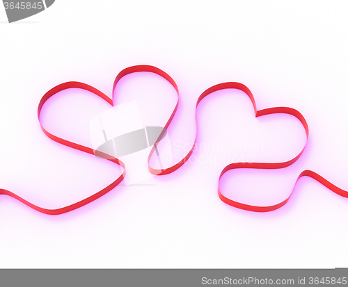 Image of Ribbon Hearts Mean Romantic Anniversary Present Or Affection Gif