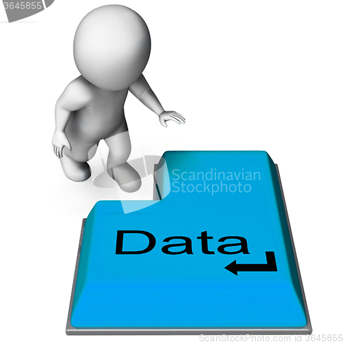 Image of Data Key Means Computer Information And Files