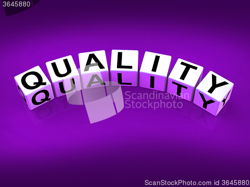 Image of Quality Blocks Mean Qualities Traits and Aspects
