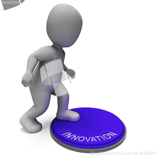 Image of Innovation Button Means Creation Development Or Invention