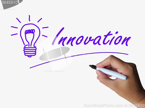 Image of Innovation and Lightbulb Show Ideas Creativity and Imagination