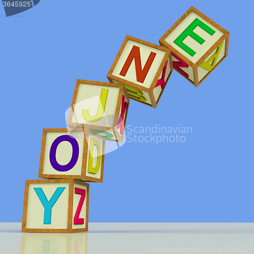 Image of Enjoy Blocks Mean Recreation Play Or Fun