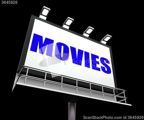 Image of Movies Sign Means Hollywood Entertainment and Picture Shows