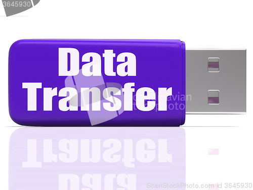 Image of Data Transfer Pen drive Shows Data Storage Or Files Transfer