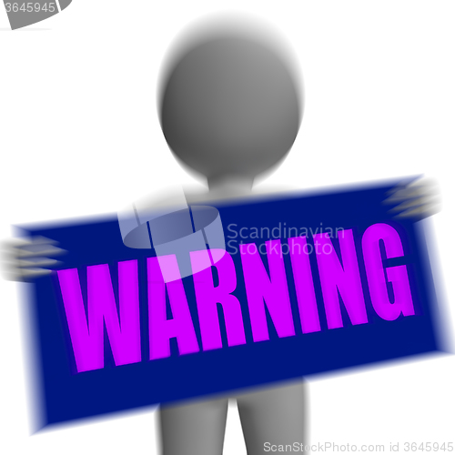 Image of Warning Sign Character Displays Danger And Hazard