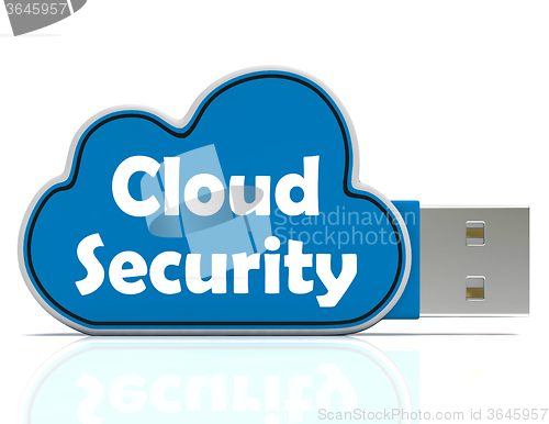 Image of Cloud Security Memory Stick Shows Account And Login