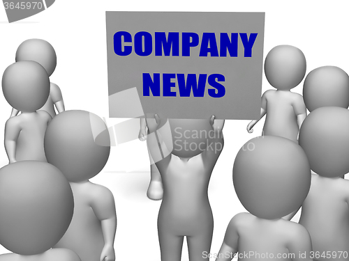 Image of Company News Board Character Means Corporate Assets And Finances