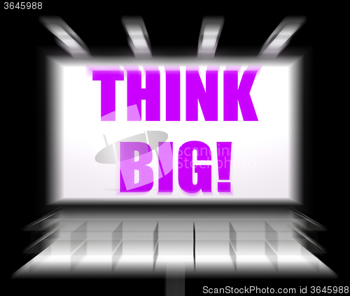 Image of Think Big Sign Displays Encouraging Large Goals and Dreams