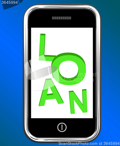 Image of Loan On Phone Means Lending Or Providing Advance