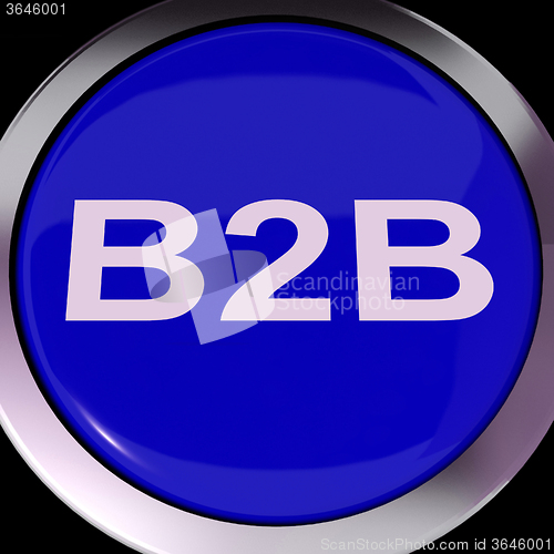 Image of B2b Button Means Business Trade Or Deal