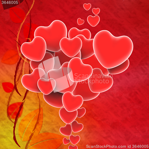 Image of Bunch Of Hearts Means Sweet Hearts Or Beautiful Image