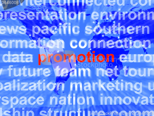 Image of Promotion Word Cloud  Shows Discount Bargain Or Markdown