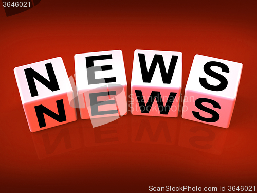 Image of News Blocks Show Broadcast Announcement and Headlines