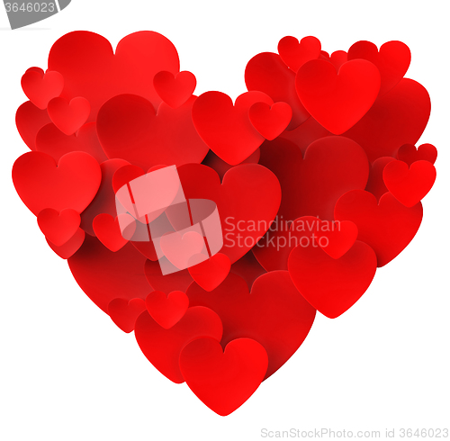 Image of Heart Made With Hearts Means Dating Loving And Engagement