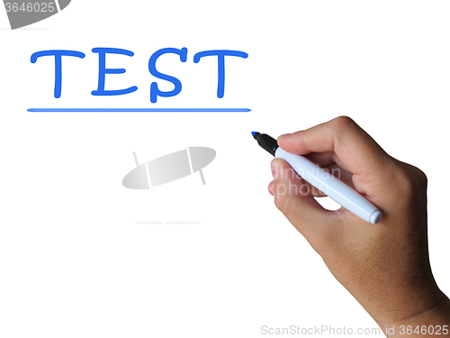 Image of Test Word Means Examination Assessment And Mark