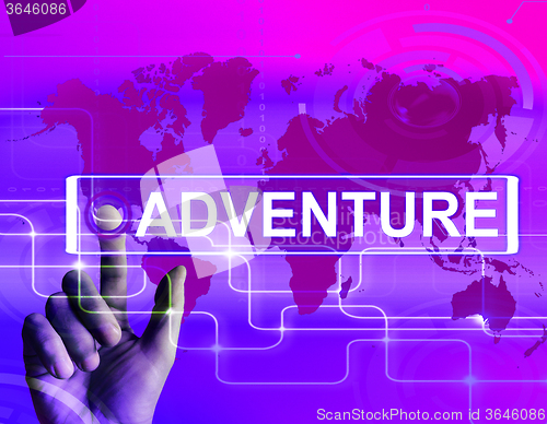 Image of Adventure Map Displays International or Internet Adventure and E