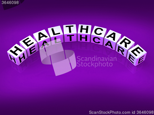 Image of Healthcare Dice Show Medical Wellbeing And Health Checks