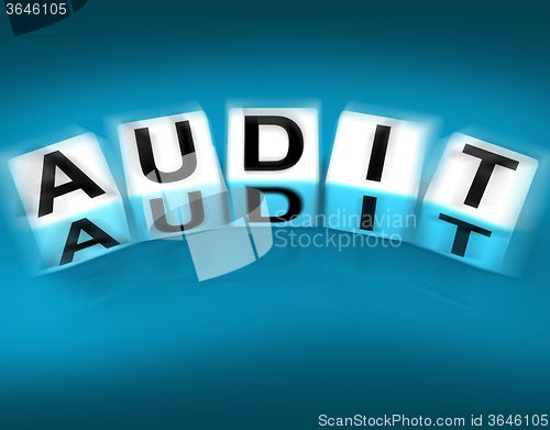 Image of Audit Blocks Displays Investigation Examination and Scrutiny