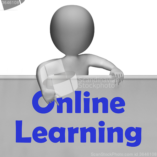 Image of Online Learning Sign Means E-Learning And Internet Courses