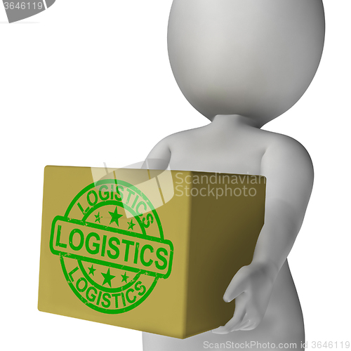 Image of Logistics Box Means Packing And Delivering Products