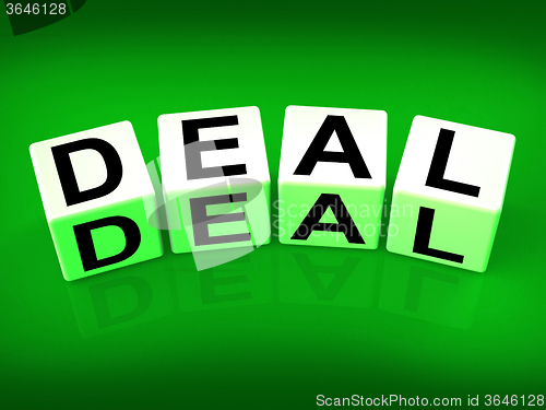 Image of Deal Blocks Show Dealings Transactions and Agreements