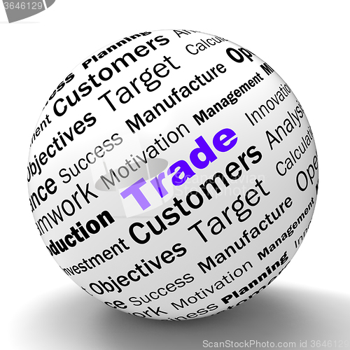 Image of Trade Sphere Definition Shows Stock Trading Or Sharing