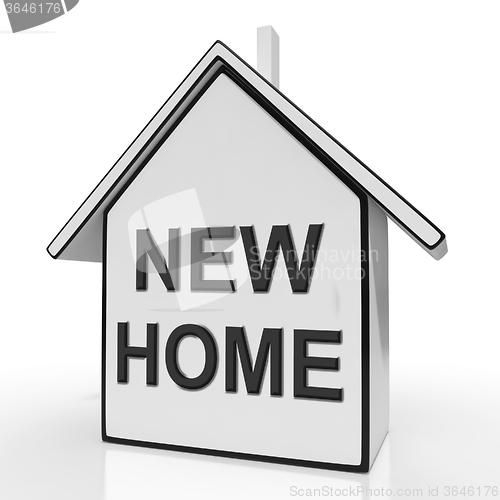 Image of New Home House Means Buying Or Purchasing Property