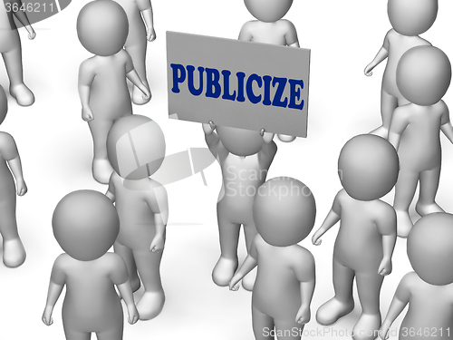 Image of Publicize Board Character Shows Product Advertising Or Business 