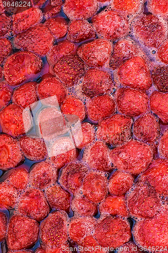 Image of jam with strawberry 