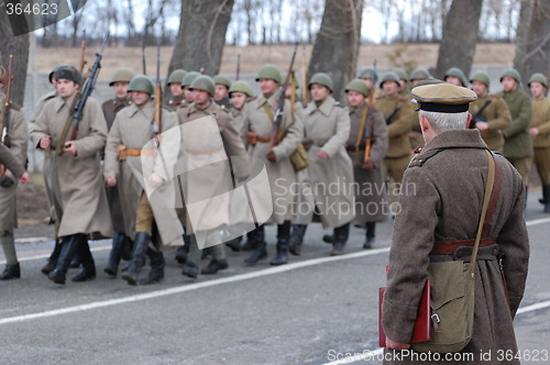 Image of Red Army. WWII reenacting