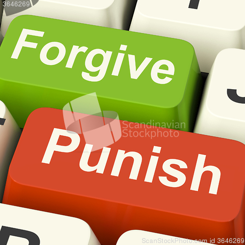 Image of Punish Forgive Keys Shows Punishment or Forgiveness