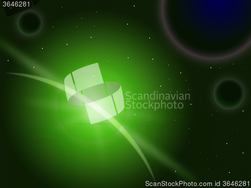 Image of Green Star Behind Planet Means Astrology And Astronomy