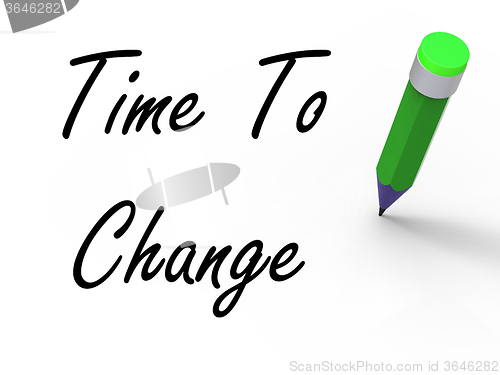 Image of Time to Change with Pencil Shows Written Plan for Revision