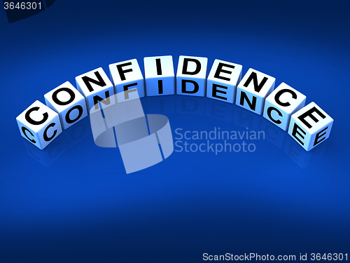 Image of Confidence Dice Mean Believe In Yourself And Certainty