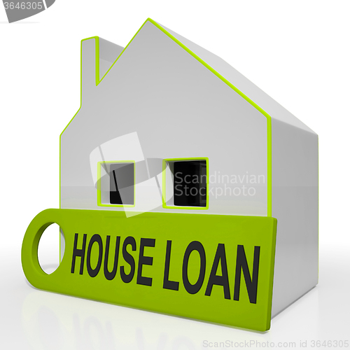 Image of House Loan Home Shows Credit Borrowing And Mortgage