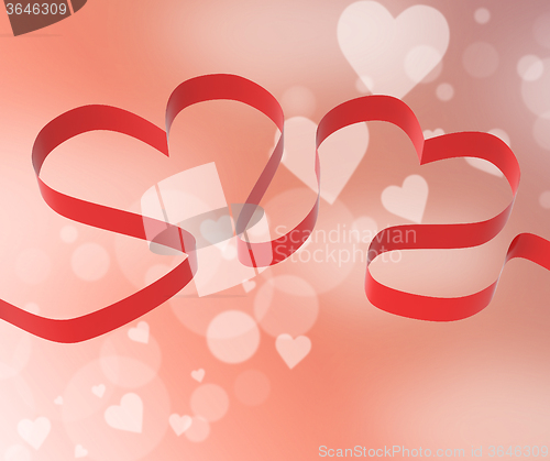 Image of Ribbon Hearts Show Anniversary Party Or Decorations
