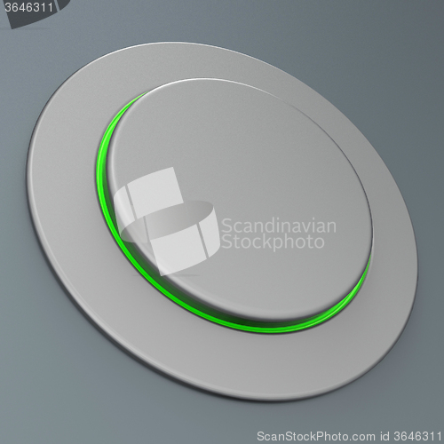 Image of Blank Push Button Or Switch Shows Copyspace