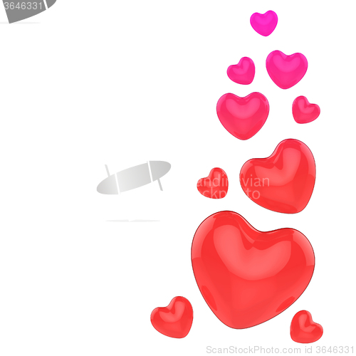 Image of Hearts On Background Mean Romantic Date Or Beautiful Wedding