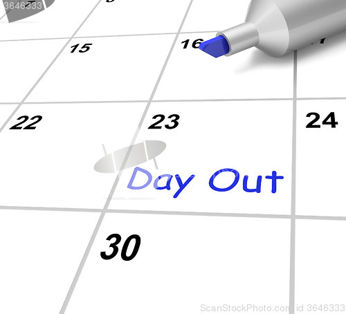 Image of Day Out Calendar Means Outing Or Excursion