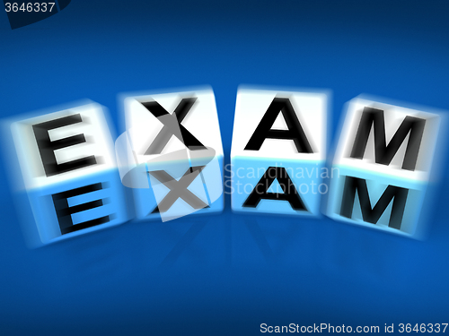 Image of Exam Blocks Displays Examination Review and Assessment