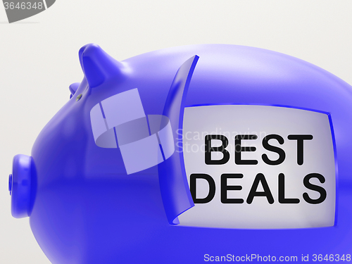 Image of Best Deals Piggy Bank Shows Great Offers