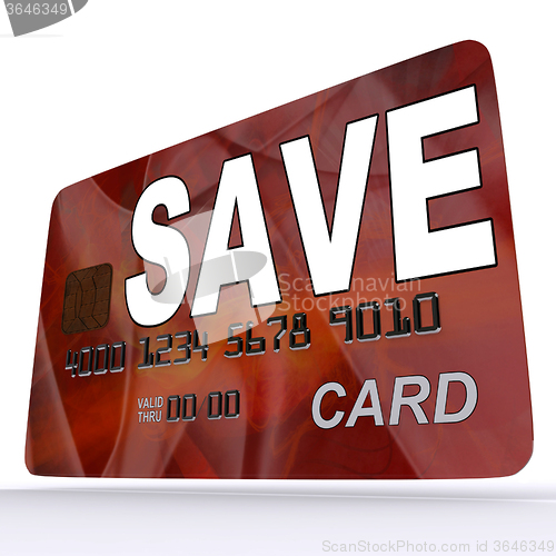 Image of Save Bank Card Means Setting Aside Money In Savings Account