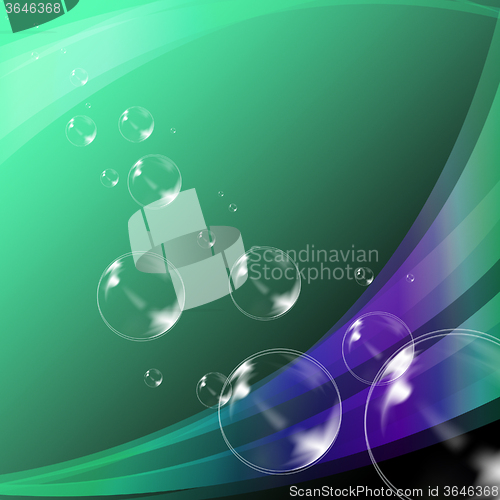 Image of Bubbles Background Shows Soapy Water Fun Or Transparent Sparklin