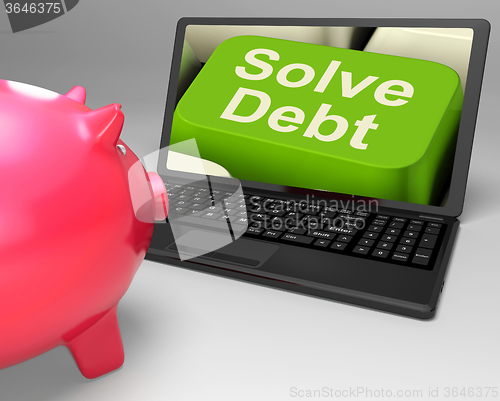 Image of Solve Debt Key Means Solutions To Money Owing