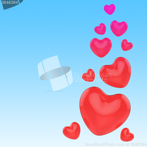 Image of Hearts On Sky Meaning Romance And Love