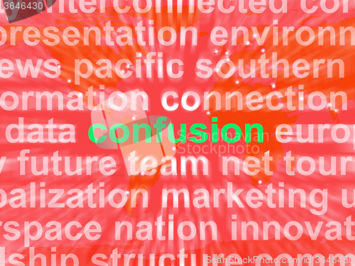 Image of Confusion Word Cloud Means Confusing Confused Dilemma