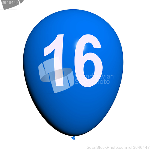 Image of 16 Balloon Shows Sweet Sixteen Birthday Party