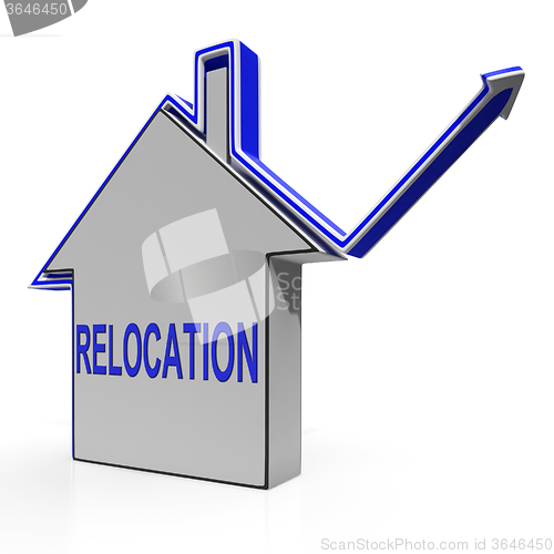 Image of Relocation House Means Shifting And Change Of Residency