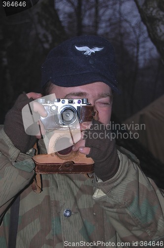 Image of German soldier. WWII reenacting